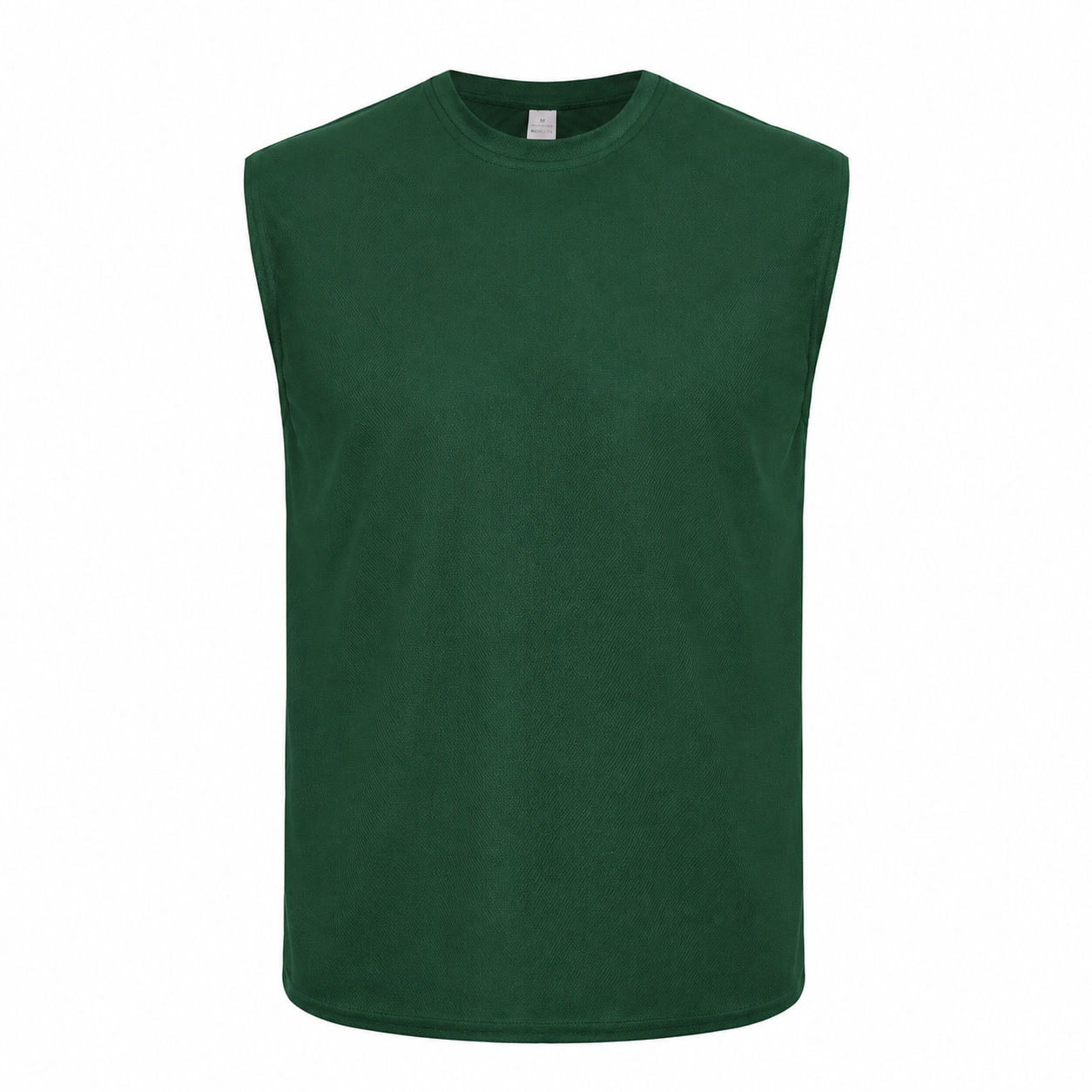 Fitness chaleco de malla entrenamiento europeo y americano de tamaño grande transpirable rápido seco camiseta de cuello redondo chaleco europeo y americano para hombres