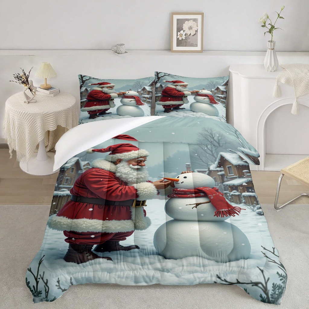 TEMU / JIT nuevo producto de impresión digital 3D de Navidad 180gms fuente de fabricantes de edredones