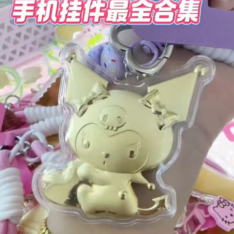 純金 999kt 猫ストラップキーホルダーかわいい漫画バッグペンダントハイエンド携帯電話リストバンド車のストラップチェーン|undefined