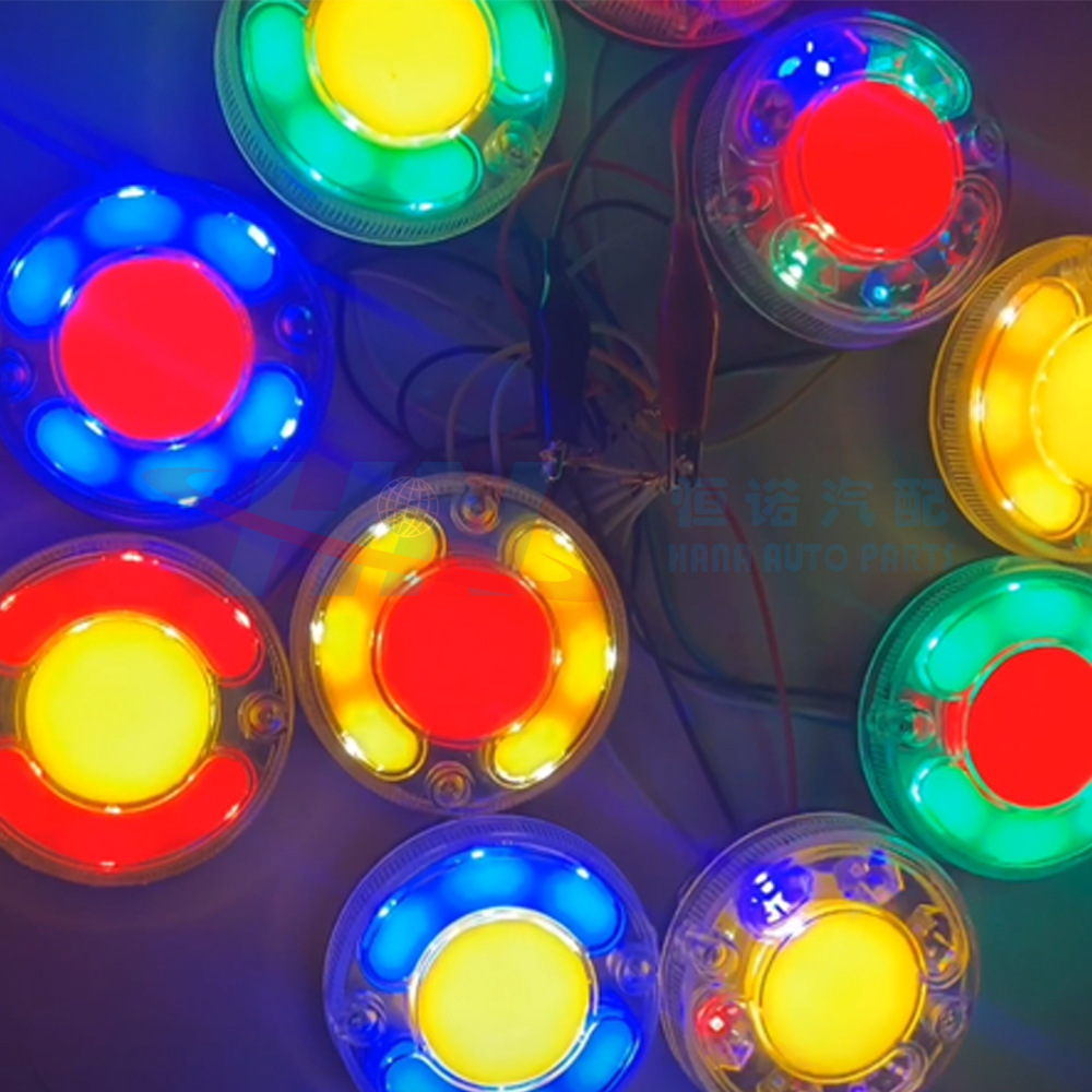 Camión remolque redondo luz LED multi-color opcional 24V