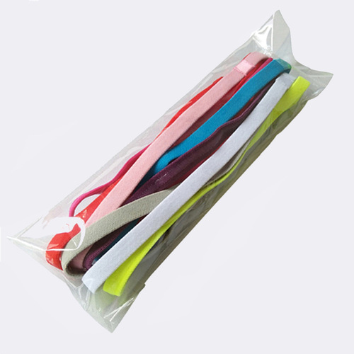 European and American popular candy-colored silicone elastic rope yoga sports hairband thin headband running headwear football spring