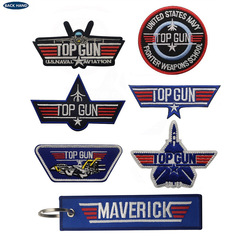 Overseas Customers Overseas Amazon TOP GUN Aircraft Embroidered Cloth Sticker Top Gun Velcro Armband
