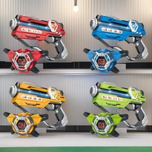 跨境户外儿童镭射枪LED显示数码背心红外线对战玩具枪套装真人CS