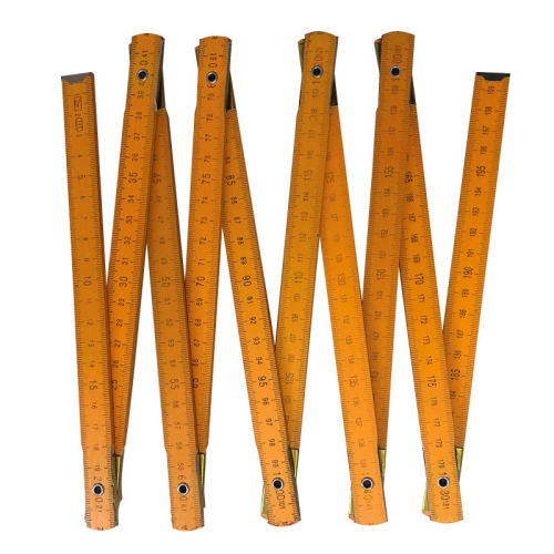 Wooden folding ruler folding ruler wooden ruler metric scale ruler drawing tool teaching supplies