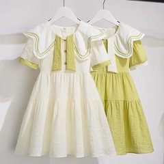 Princess Dress Summer 2024 New Stylish and Trendy Girl Influencer Breathable Thin Dress Children's Skirt