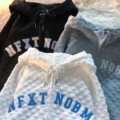 Nueva Sudadera Waffle de Otoño 2026 para Mujer, Estilo Coreano, Delgada, con Capucha y Cremallera, Chaqueta para Mujer, Venta al por Mayor