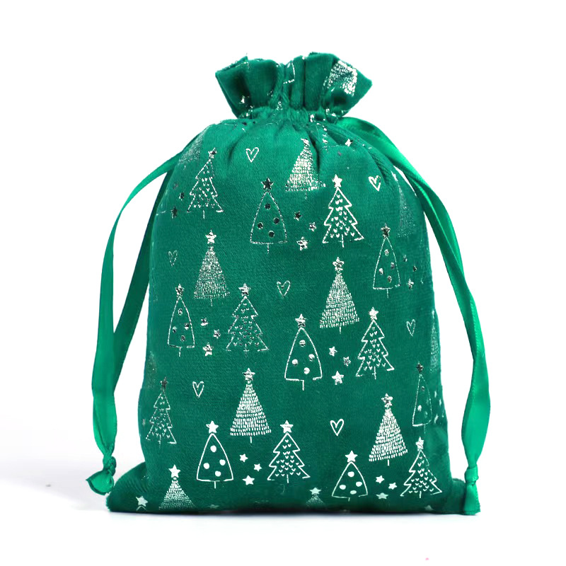 녹색 크리스마스 트리, 13*18cm, 벨벳