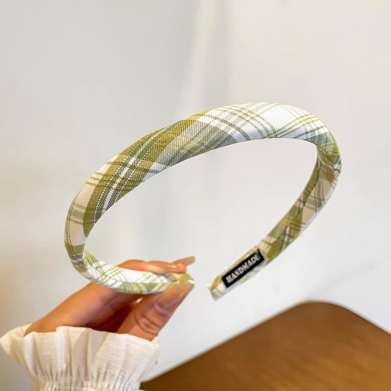 Colegio coreano estilo estriado bandas de cabeza de chicas simple bandas de pelo delgado de presión universal tarjeta de pelo 2025 nuevo toque de cabeza primavera