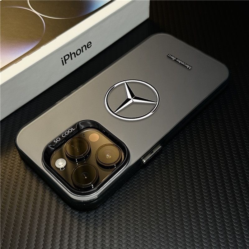 メルセデスベンツのロゴはiphone16携帯電話ケースに適していますApple 15promaxヨーロッパとアメリカの14proニッチ13つや消し12|undefined
