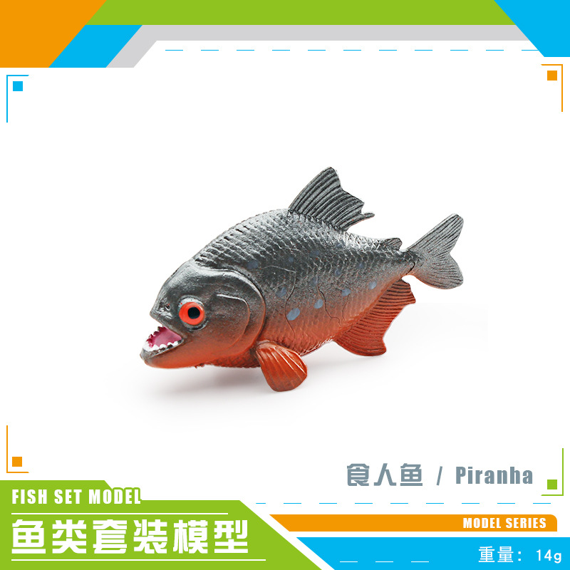 Transfronteriza simulación animal marino chino Loach flecha pescado rojo punto salmón piraña modelo adornos