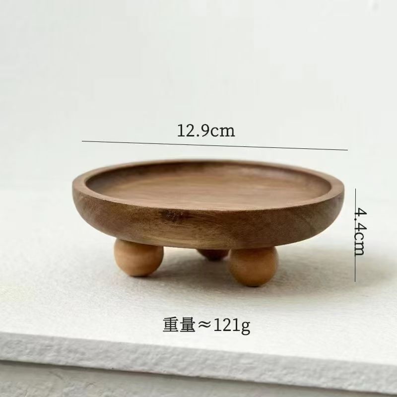 木製アロマパレット置物鍵収納皿クリエイティブデザート皿写真撮影道具玄関収納皿トレー|undefined