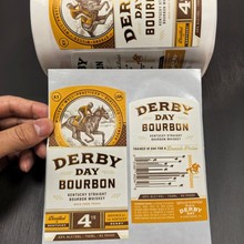 烫印贴纸定制不干胶烫金印刷标签击凸浮雕工艺铜版纸卷装贴标定做