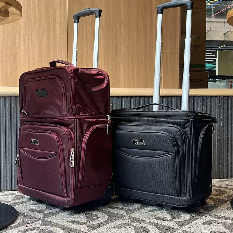 New Oxford Cloth Lightweight Luggage 14-inch Trolley Case Suitcase Heightened 20-inch Suitcase Can be boarded Case Bag