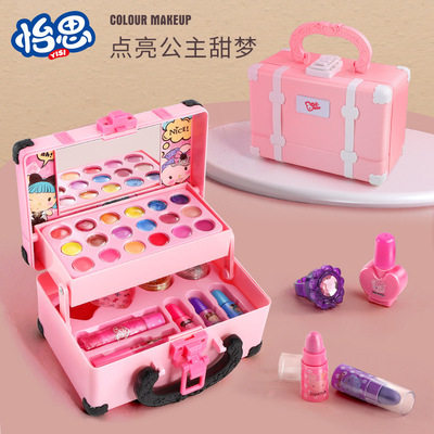 跨境儿童化妆品玩具女孩公主口红彩妆玩具手提包包套装批发