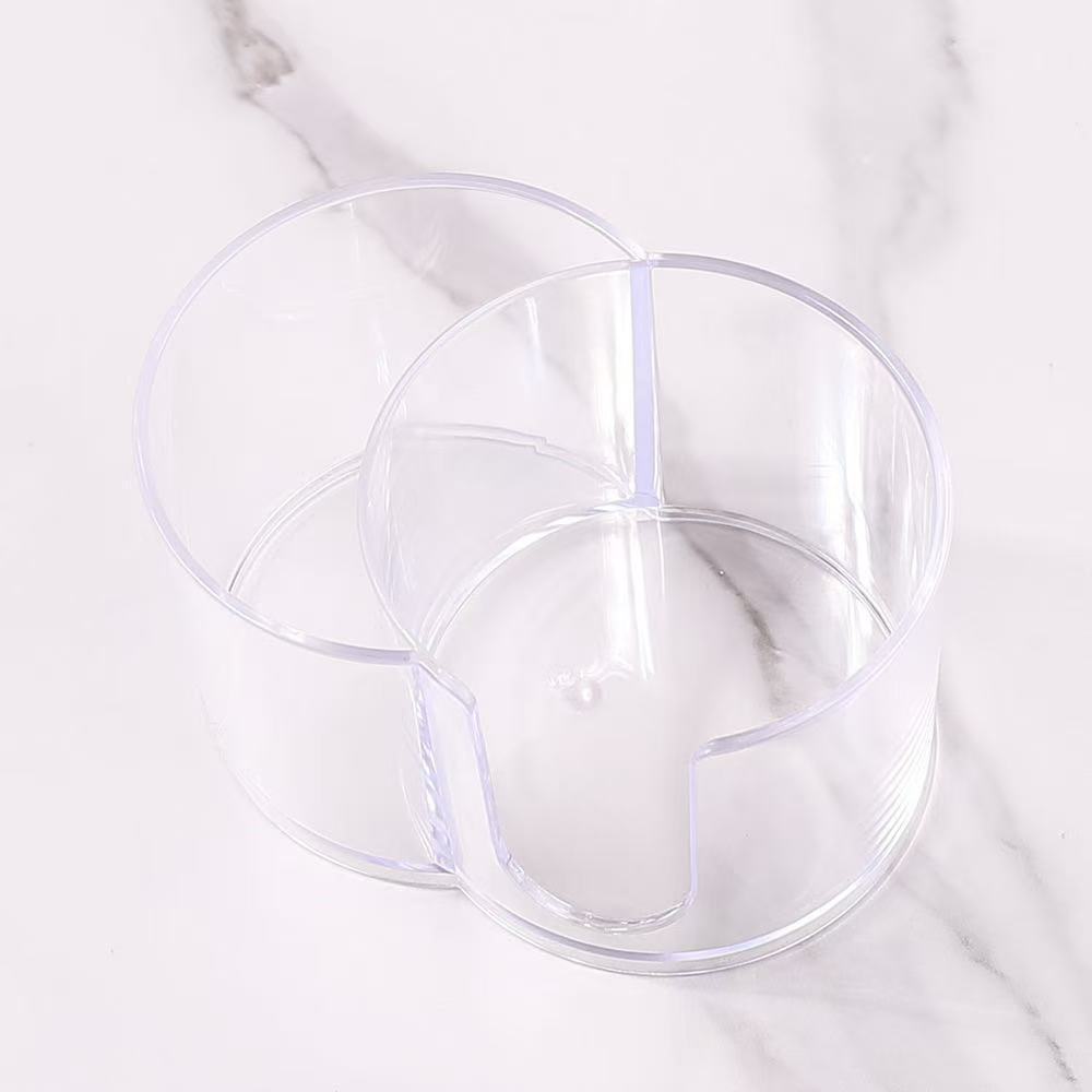Salón de estar redondo a prueba de polvo superposición algodón cosmético caja de algodón cubierta de bambú caja de almacenamiento de almacenamiento de baño caja de almacenamiento de almacenamiento