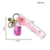 Acrylic milk tea, cute cup, sophisticated keychain, small bag, pendant, internet celebrity, cat