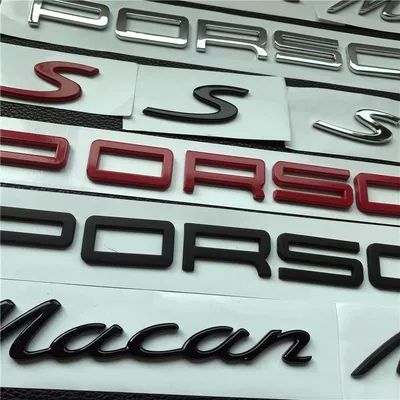 Car logo lettering modification, black lettering for