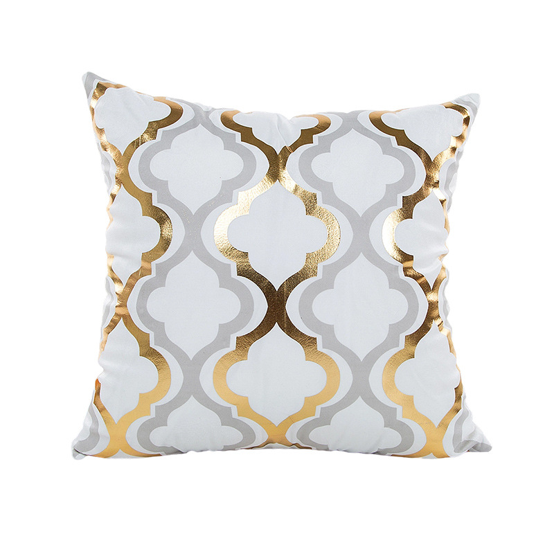 Funda de almohada con estampado dorado para el verano 2026, suave y cómoda, decoración para sofá, funda de almohada moderna para el hogar, disponible para venta al por mayor. image 10