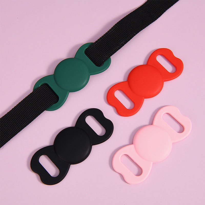 Funda protectora localizador de mascotas Apple airtag tracker perro y gato funda protectora de silicona impermeable colgante