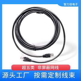 厂家供应超五类非屏蔽成品网络跳线无氧铜网线长度可定制源头工厂