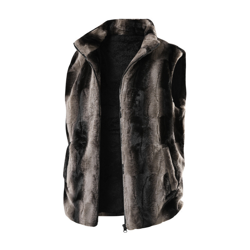 Aliexpress Winter New Style Stand Collar Fleece Casual Jacket Cross-Border European Size Color-Blocking Fleece Stand Collar Vest Aliexpress Winter New Style Stand Collar Fleece Casual Jacket Cross-Border European Size Color-Blocking Fleece Stand Collar Vest