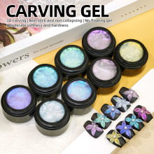 不粘手贝母纹雕花胶 韧性强不易断裂免洗 美甲绸缎造型胶跨境专供