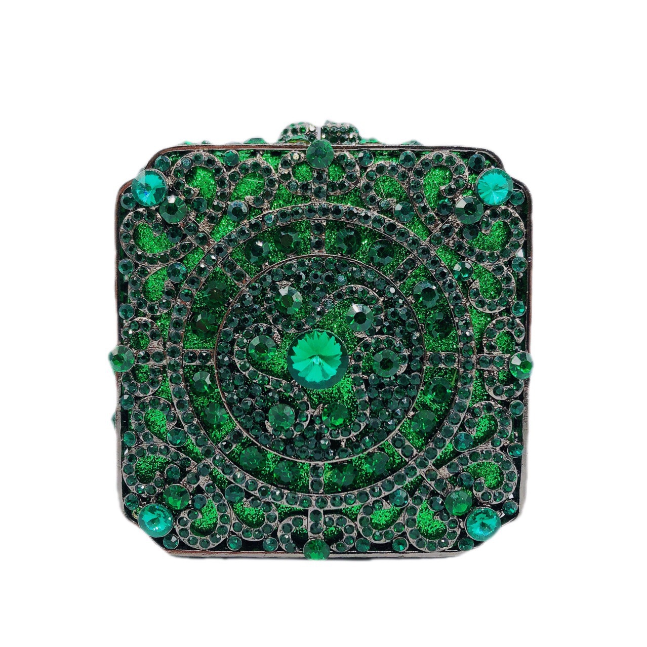 * Nuevo paquete transfronterizo de caja cuadrada con diamantes bolsas de banquete europeas y estadounidenses bolsas de diamantes de mano bolsas de embrague