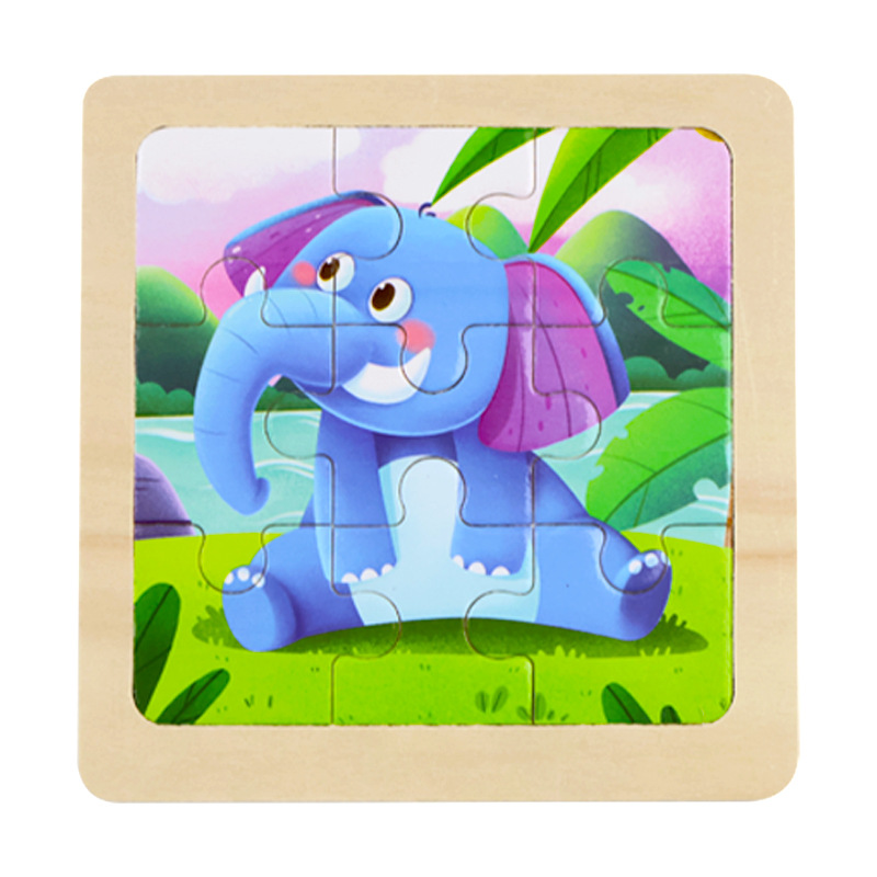 Fábrica directa de niños pequeños 9 piezas de dibujos animados de madera plano rompecabezas puzzle puzzle juguetes de educación temprana para bebés image 7
