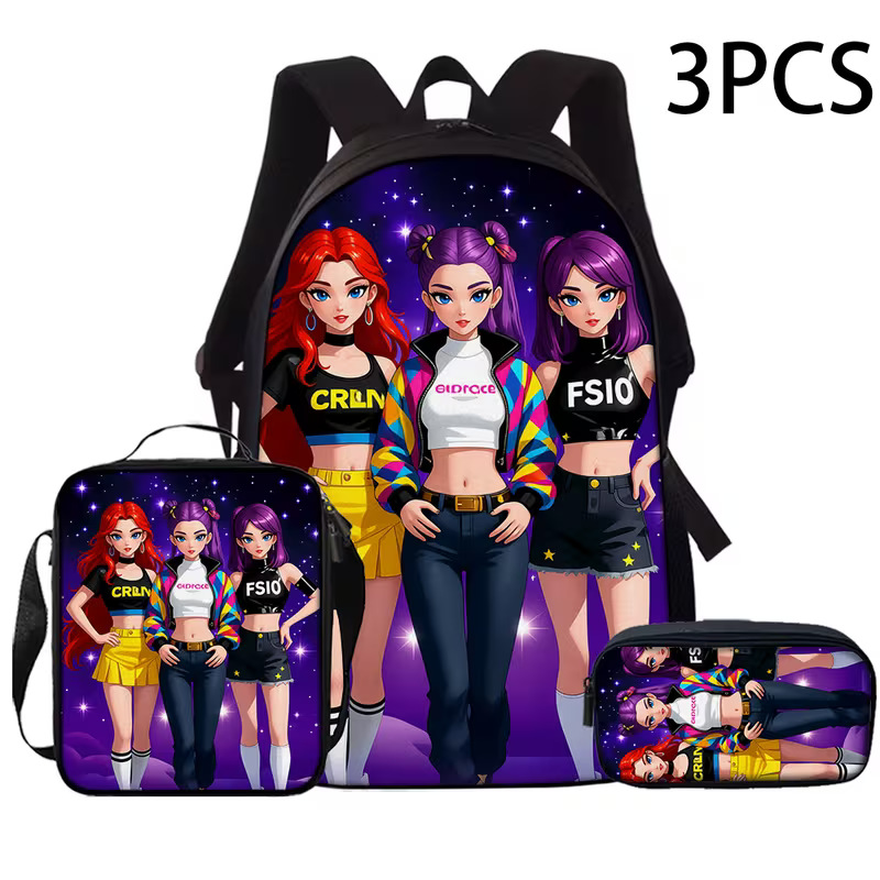 Venta caliente transfronteriza mochila de dibujos animados sin tema mochila escolar para estudiantes de primaria y secundaria mochila de gran capacidad bolsa de hombro bolsa de lápices