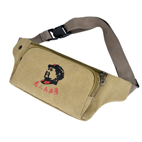 New camouflage men's and women's waist bag reflective strips outdoor sports crossbody bag coin purse mobile phone bag large capacity