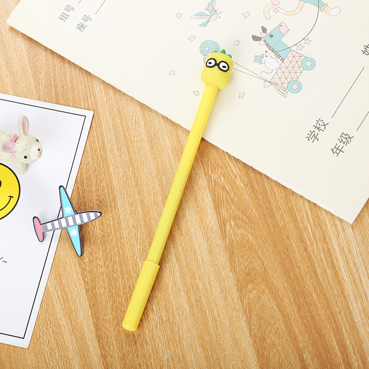 Estudiante pluma de gel de aprendizaje creativo papelería pluma de agua múltiple Rosa lindo dibujos animados pluma de la firma fábrica al por mayor