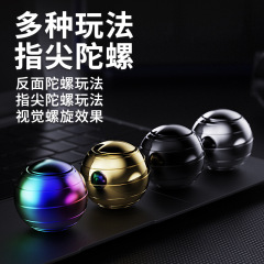 丸いボールは金属の指先のジャイロのルービックキューブを運びます。