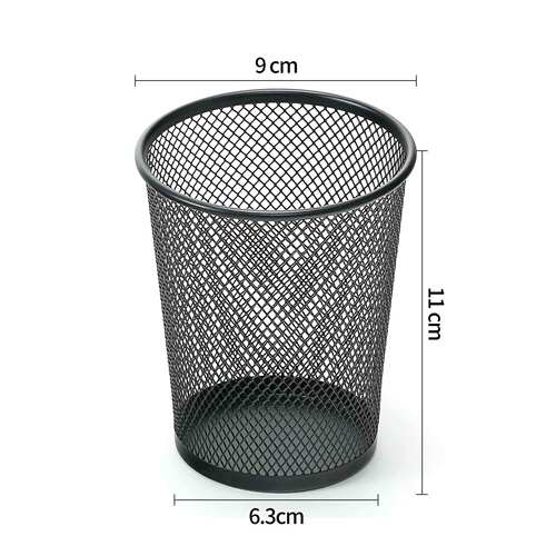 Metal Pen Holder Wholesale Simple Pen Cup Storage Iron Mesh Office Desk Honeycomb Storage Box Round Creative