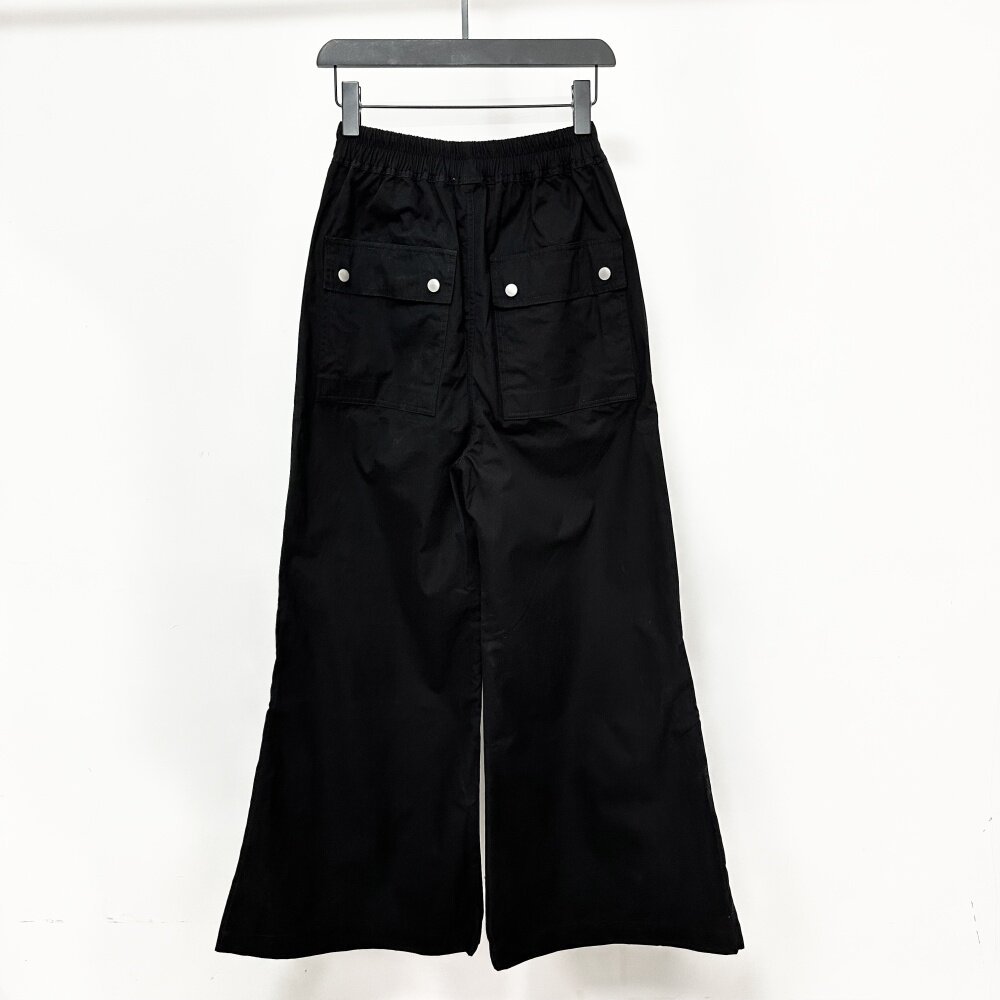 Dark Slogan Embroidered Silk Twill Wide Leg Straight Leg Loose Trousers mid Waist Long Pants Non-Stretch Care_mkmklike.com
