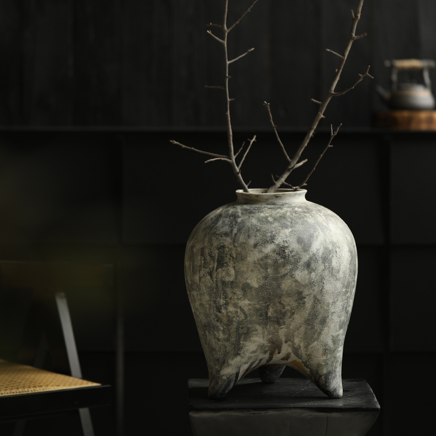 Jingdezhen nuevo vasos de cerámica china retro nostálgica vasos de cerámica gruesa de alto nivel de flor sensores decoración de la sala de estar