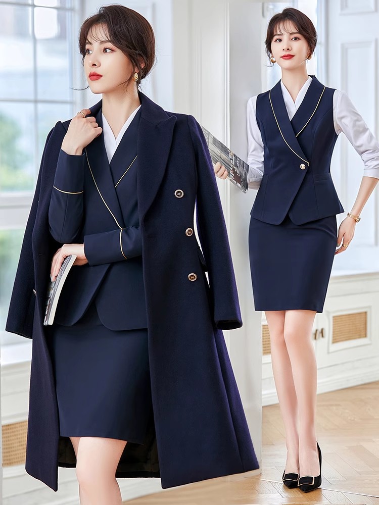 Suit Jacket Women's 2025 New Spring & Fall Suit Woolen Suit Formal Fashion Hotel Capable Business Attire Work Clothes