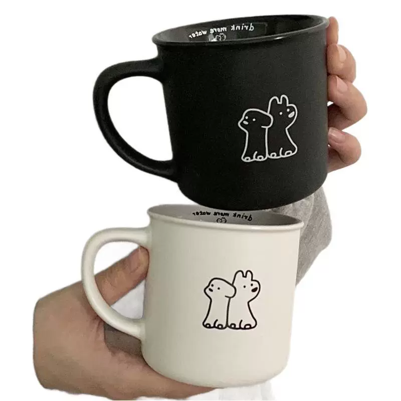 Кружка Mark Cup Cup Couple Water Cup Ceramic Cup Advanced Coffee Cup Niche Monthly Value Couple Cup Puppy Water Cup