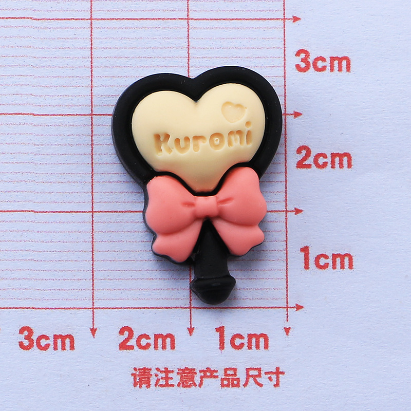 Negro y púrpura serie de dibujos animados paquete material DIY pegamento crema teléfono móvil Shell accesorios la joyería resina hecha a mano horquilla