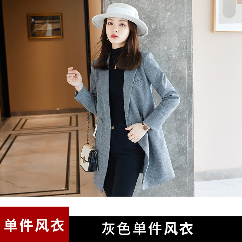 Women's gray coat FFLN8968