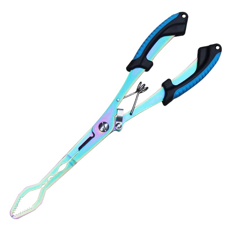 Stainless Steel Fish Control Device, Multi-Functional Fish Control Pliers, Anti-Slip Lure Pliers, Fish Clamp, Fishing Scissors, Outdoor Fishing Gear