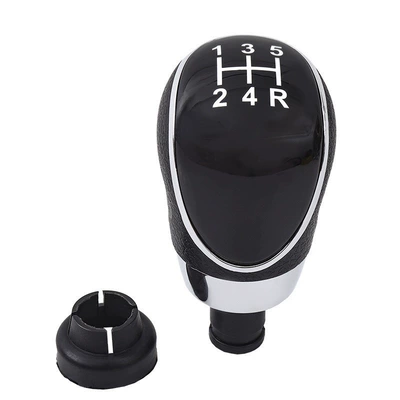 Suitable for Ford Focus 2 Mk2 Mk3 Mk4 Mk7 Mondeo Cabin Fiesta Galaxy Gear Shift Knob (Cab and accessories) - 5-speed-black-cover