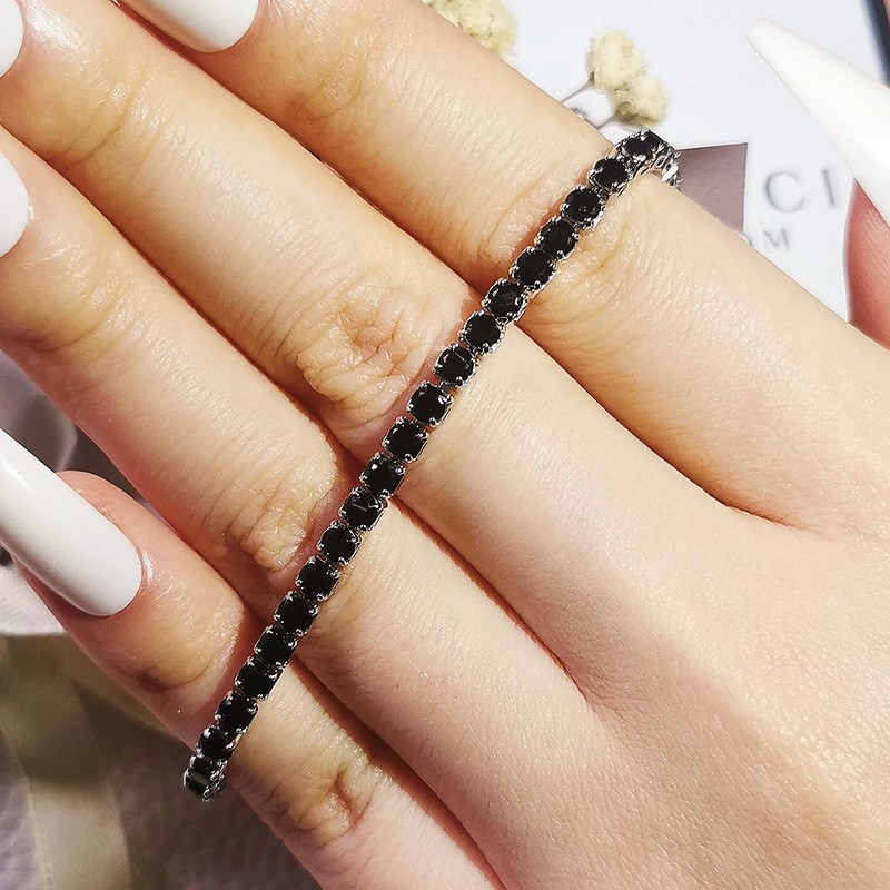 Hip Hop Tennis Armband Handstück Mehrfarbiges Zirkon Armband Damen Volldiamant Nicht verblassend S5787_voghion.com