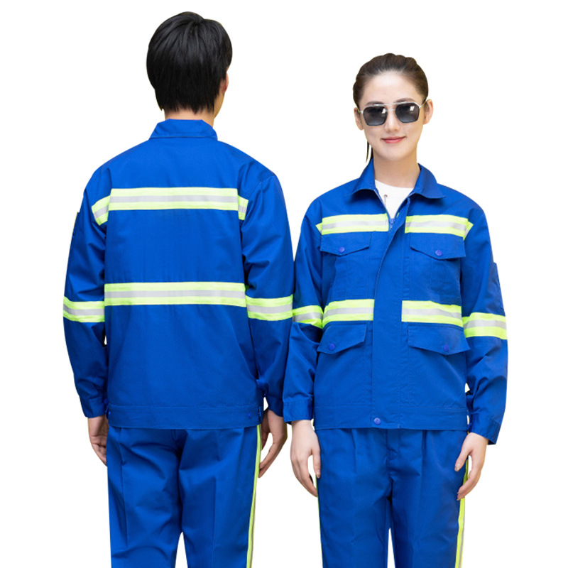 Wholesale long-sleeved sanitation clothing set road maintenance municipal road garden construction labor protection reflective work clothes factory