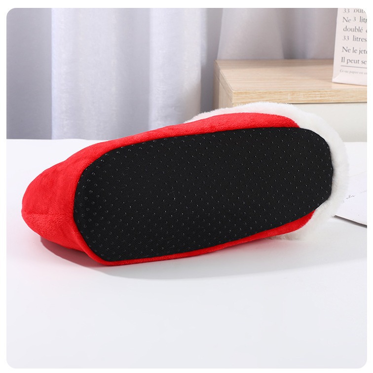 Navidad lindas zapatillas de algodón rojas zapatillas de decoración de Navidad zapatillas de Navidad zapatillas extrañas