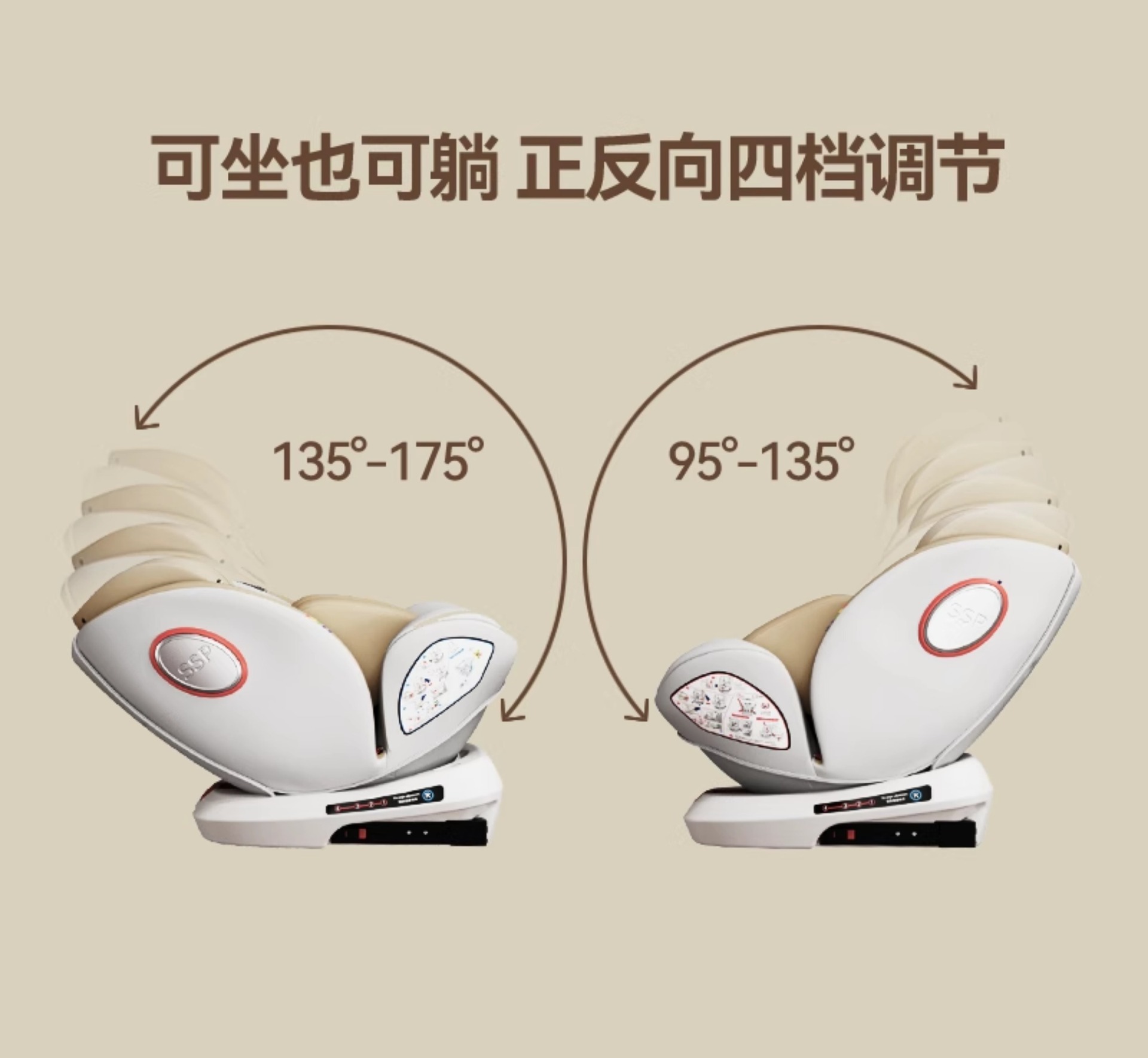 Suitable for Infants and Children Safety Seats for Cars, Baby Car-Mounted 360-Degree Rotating Seats for 0-4 Years Old