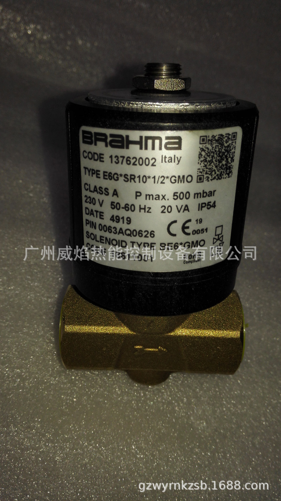 【实物】E6G*SR10*1/2*GMO意大利巴拿马brahma燃气电磁阀