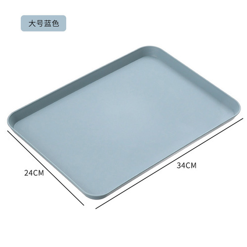ins Nordic style plastic tray, hotel tableware, rectangular bread plate, fast food tray, canteen plate