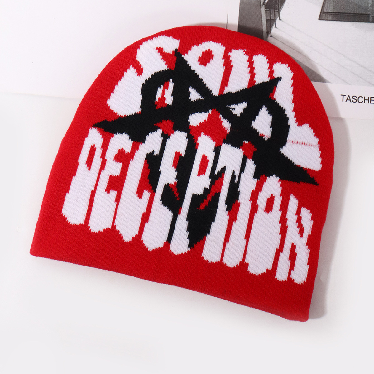 Unisex Personality trend Heart Star single-sided knitted hat outdoor cycling sports warm and cold_voghion.com