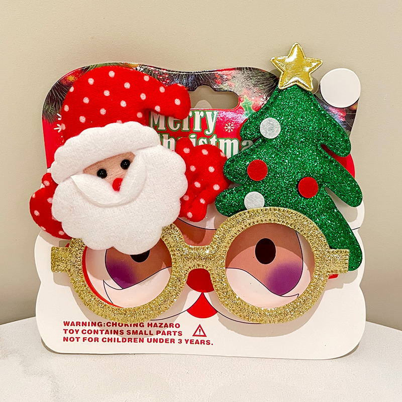 Decoraciones de marcos de gafas de Navidad para niños lindos y extraños regalos 2026 nuevos tocadillos de Santa Claus otoño invierno mujeres image 17
