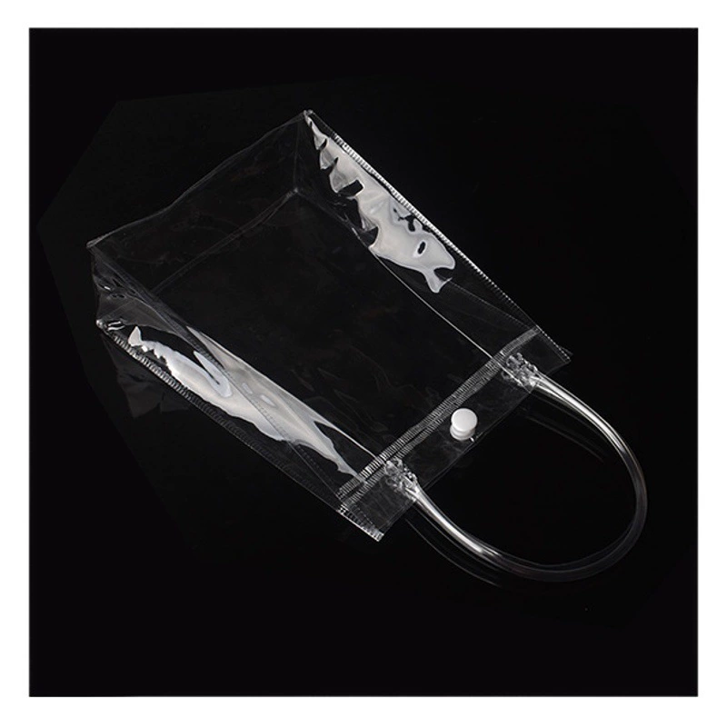 Оптовая продажа в наличии сумка из ПВХ прозрачный пластиковый подарочный пакет чай с молоком на вынос упаковка сумка может быть напечатана с логотипом